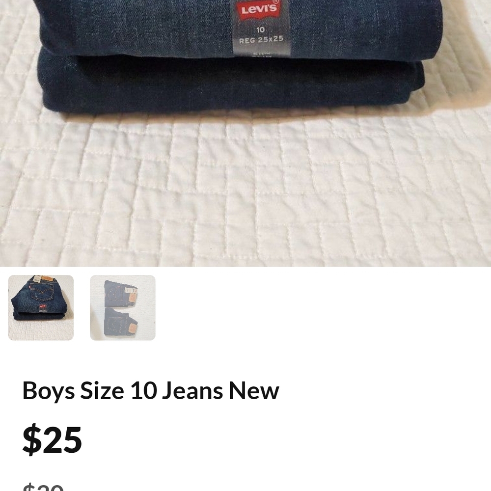 Levi's Dark Blue Kids Jeans with Signature Patch - Picture 2 of 2
